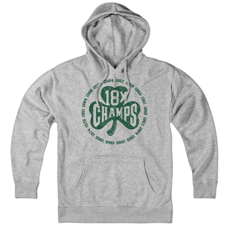 18x Boston Basketball Champions Shamrock Hoodie