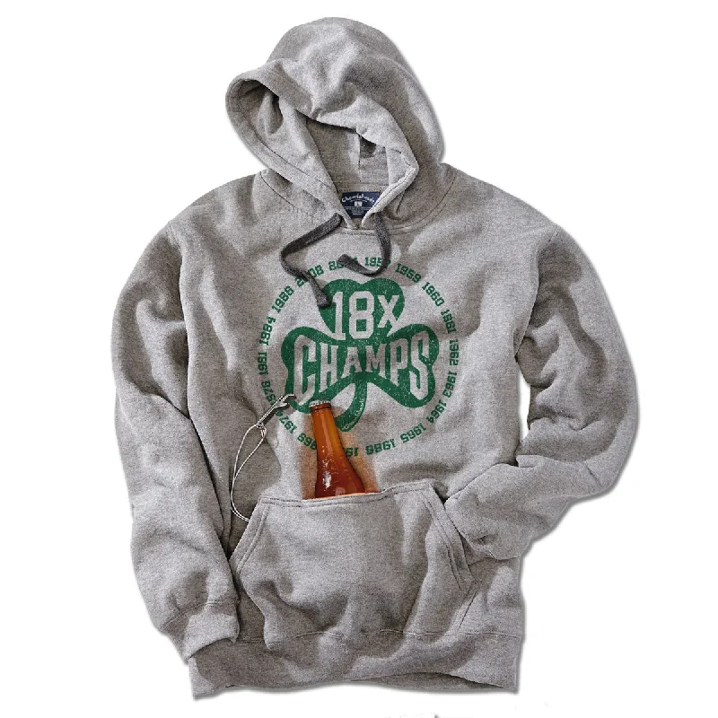 18x Boston Basketball Champions Shamrock Tailgater Hoodie