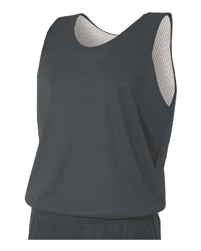 A4 N2206 Youth Reversible Mesh Tank - Graphite White