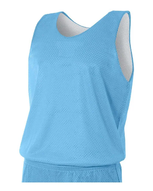 A4 N2206 Youth Reversible Mesh Tank - Light Blue White