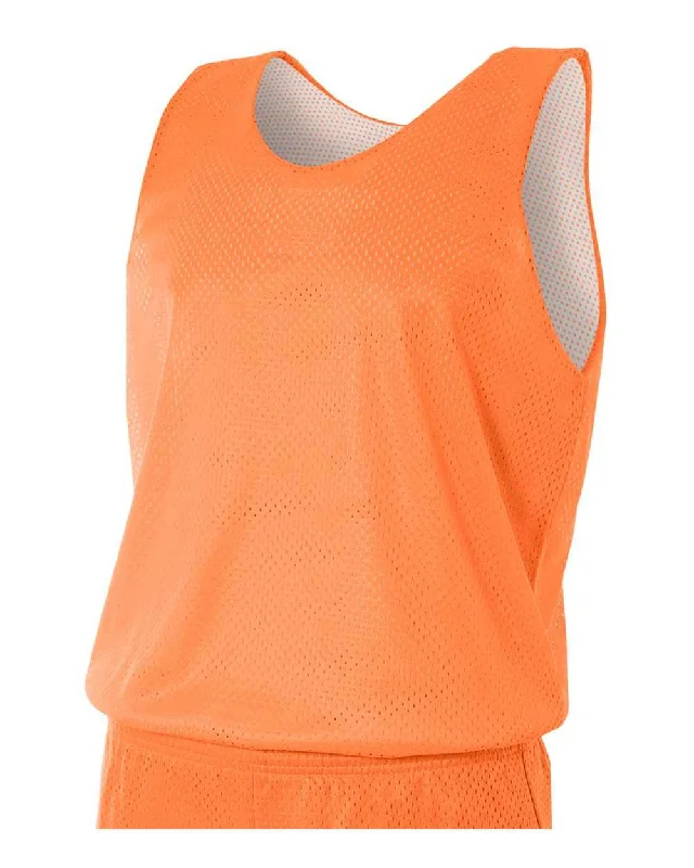 A4 N2206 Youth Reversible Mesh Tank - Orange White