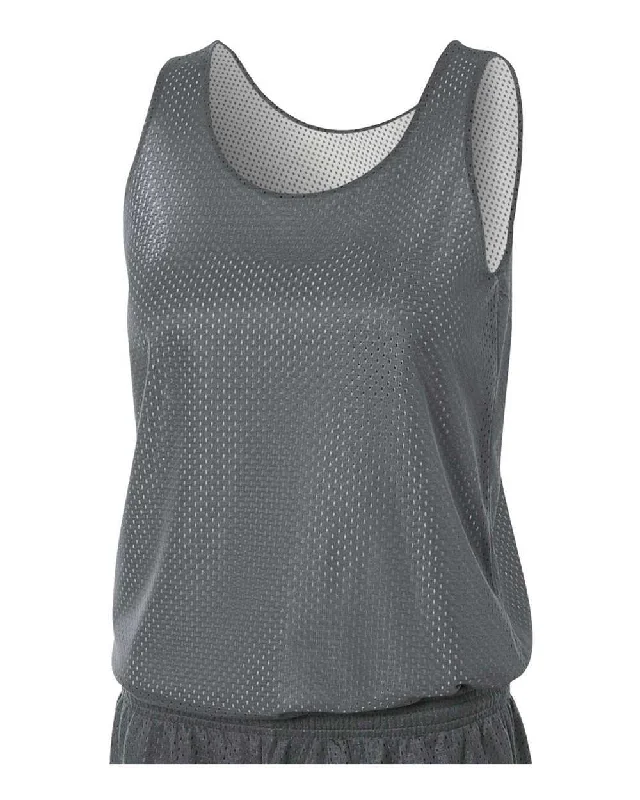 A4 NW1000 Women's Reversible Mesh Tank - Graphite White