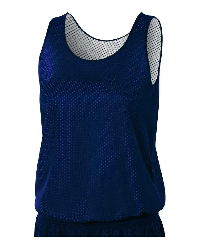 A4 NW1000 Women's Reversible Mesh Tank - Navy White