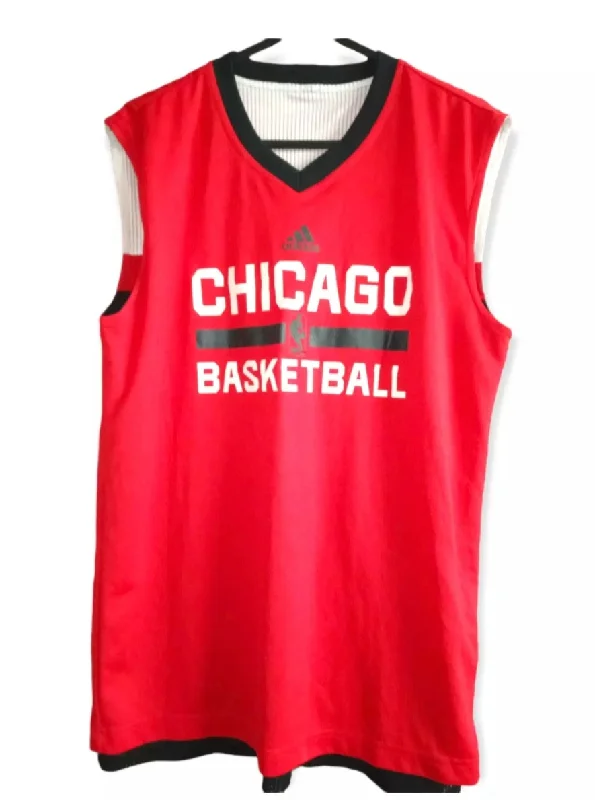 Adidas Chicago Bulls NBA reversible training vest, red/black/white, size Small