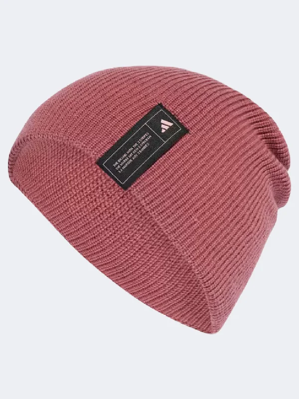 Adidas Essentials Cuffed Unisex training Beanie Crimson/Black/Pink