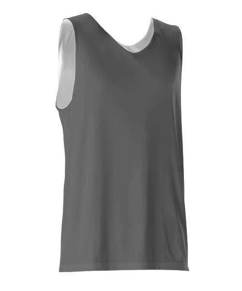 Alleson Athletic 506CR Men's Reversible Tank - Charcoal White