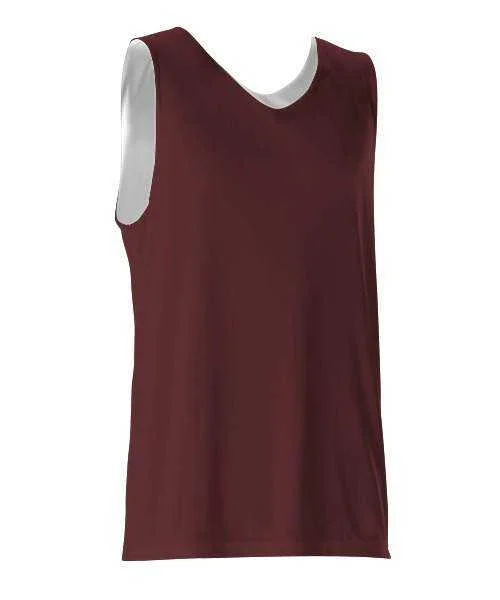 Alleson Athletic 506CR Men's Reversible Tank - Maroon White