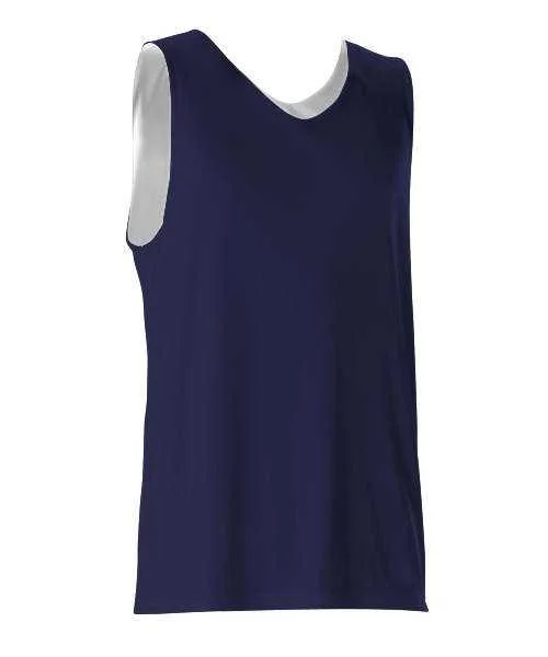 Alleson Athletic 506CR Men's Reversible Tank - Navy White