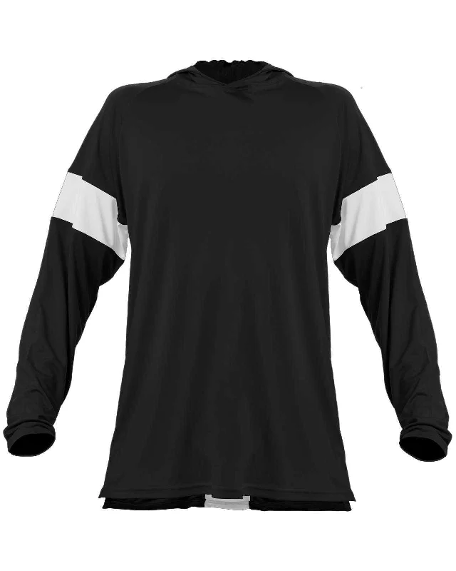 Alleson Athletic 545LSA Contender Long Sleeve Shooter Shirt - Black White