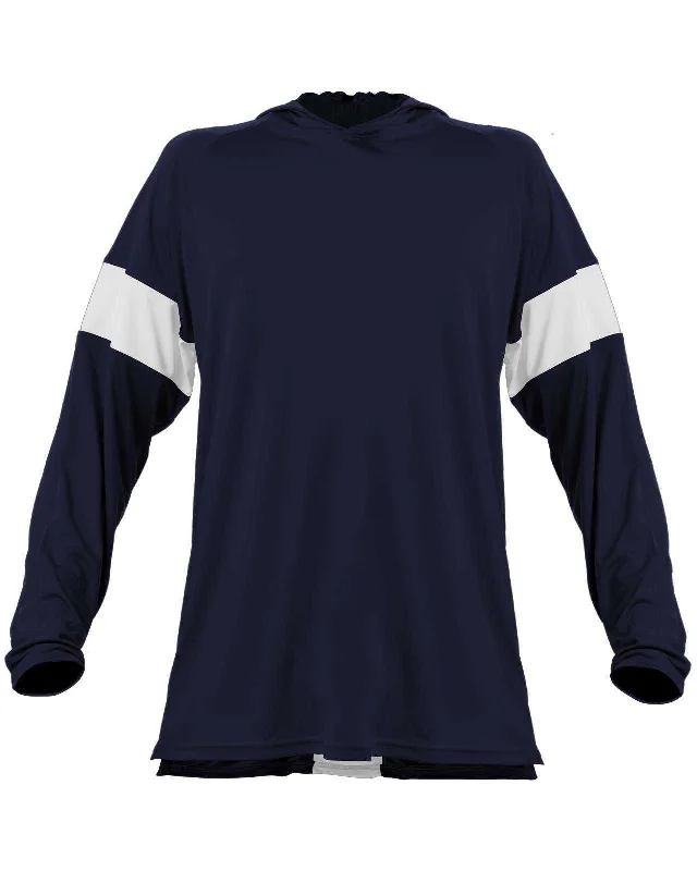 Alleson Athletic 545LSY Contender Youth Long Sleeve Shooter Shirt - Navy White