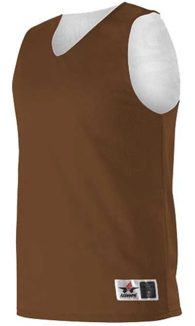 Alleson Athletic 560R Adult Reversible Mesh Tank - Brown White