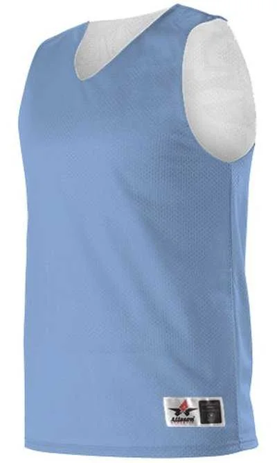 Alleson Athletic 560R Adult Reversible Mesh Tank - Carolina Blue White