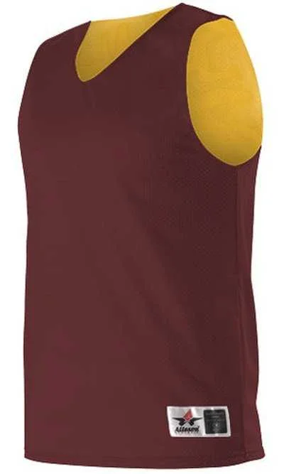 Alleson Athletic 560R Adult Reversible Mesh Tank - Maroon Gold