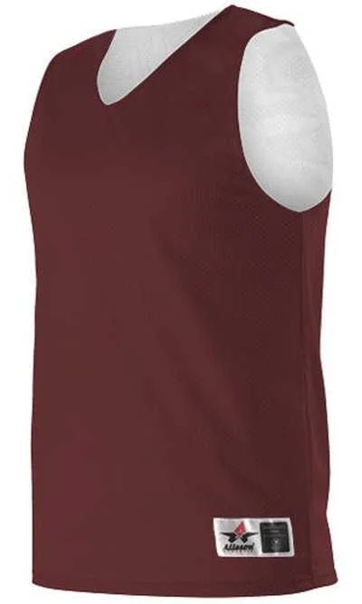 Alleson Athletic 560R Adult Reversible Mesh Tank - Maroon White