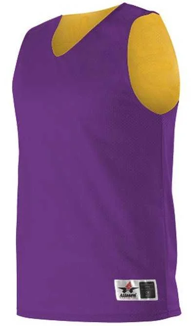 Alleson Athletic 560R Adult Reversible Mesh Tank - Purple Gold