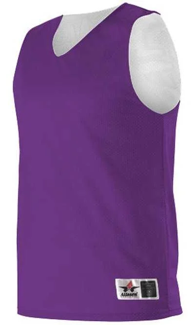 Alleson Athletic 560R Adult Reversible Mesh Tank - Purple White