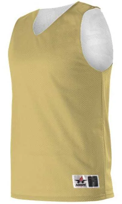 Alleson Athletic 560R Adult Reversible Mesh Tank - Vegas Gold White