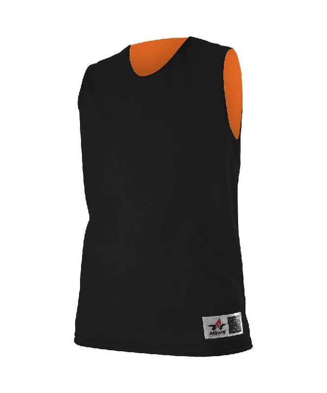 Alleson Athletic 560RW Women's Reversible Mesh Tank - Black Orange