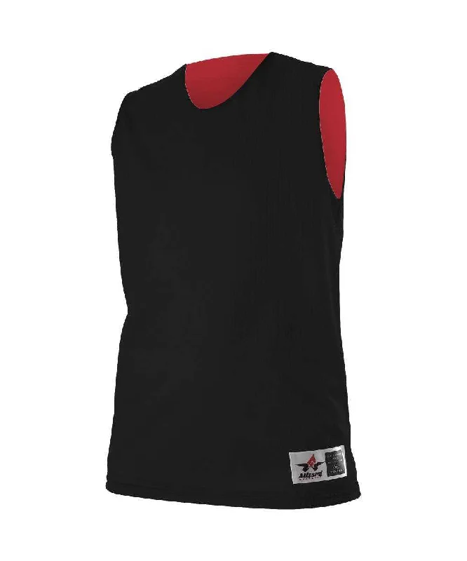 Alleson Athletic 560RW Women's Reversible Mesh Tank - Black Scarlet