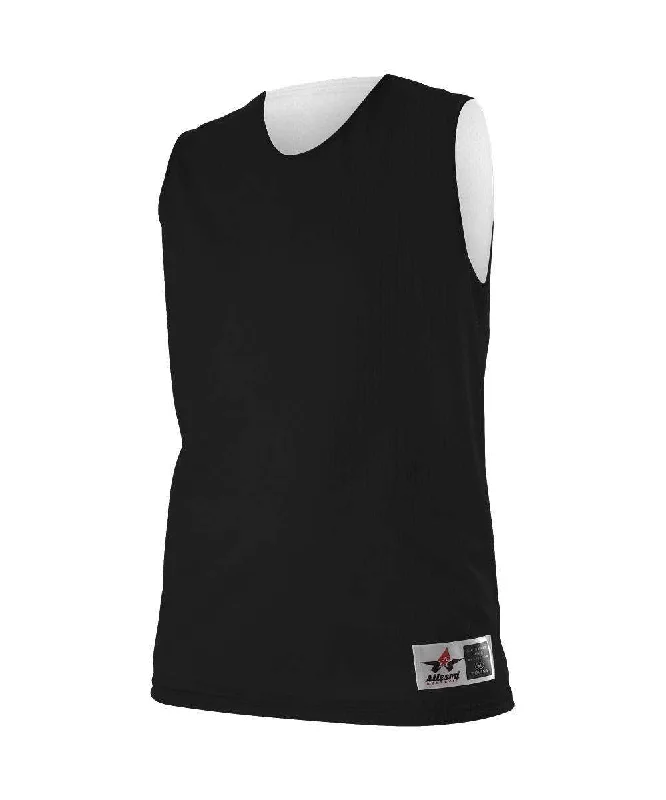 Alleson Athletic 560RW Women's Reversible Mesh Tank - Black White