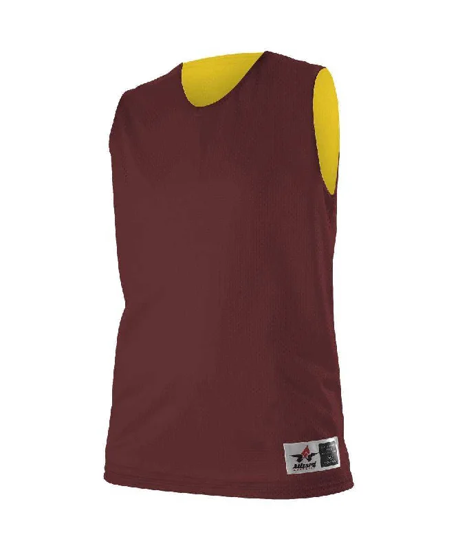 Alleson Athletic 560RW Women's Reversible Mesh Tank - Maroon Gold