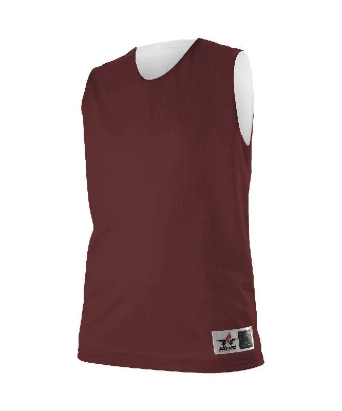 Alleson Athletic 560RW Women's Reversible Mesh Tank - Maroon White