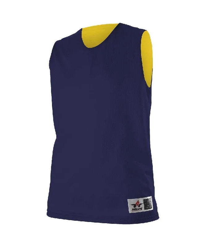 Alleson Athletic 560RW Women's Reversible Mesh Tank - Navy Gold