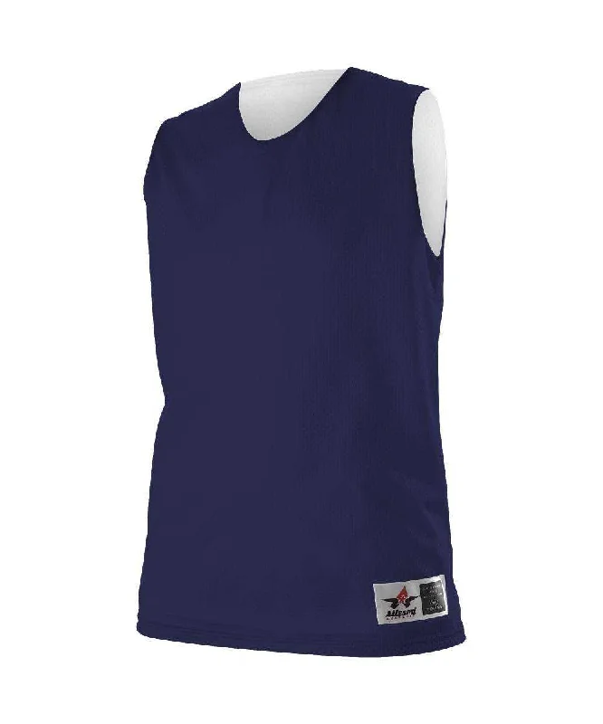 Alleson Athletic 560RW Women's Reversible Mesh Tank - Navy White