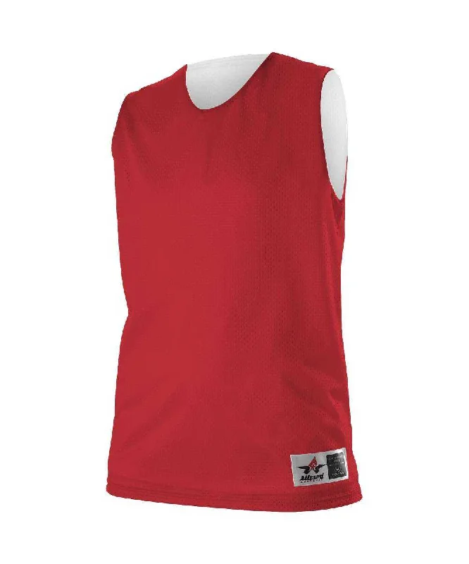 Alleson Athletic 560RW Women's Reversible Mesh Tank - Scarlet White