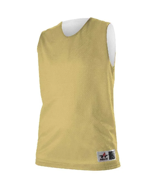 Alleson Athletic 560RW Women's Reversible Mesh Tank - Vegas Gold White