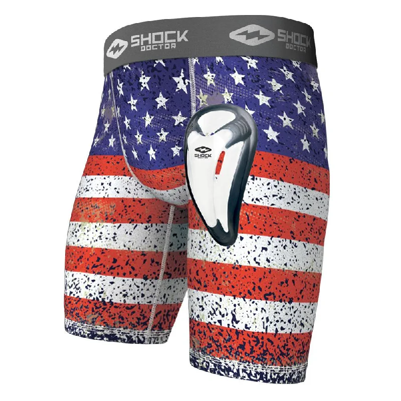 American Flag Core Compression Short with Bio-Flex Cup