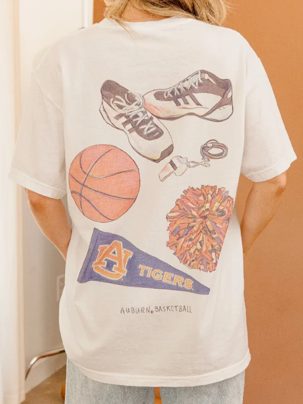 Auburn Tigers Basketball Memorabilia White Tee