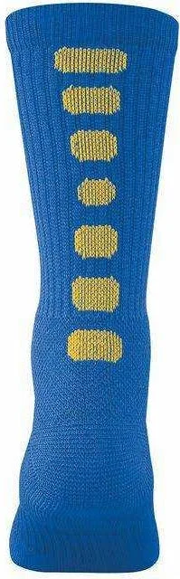 Augusta 6091 Color Block Crew Sock - Royal Gold