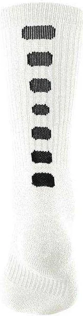 Augusta 6091 Color Block Crew Sock - White Black