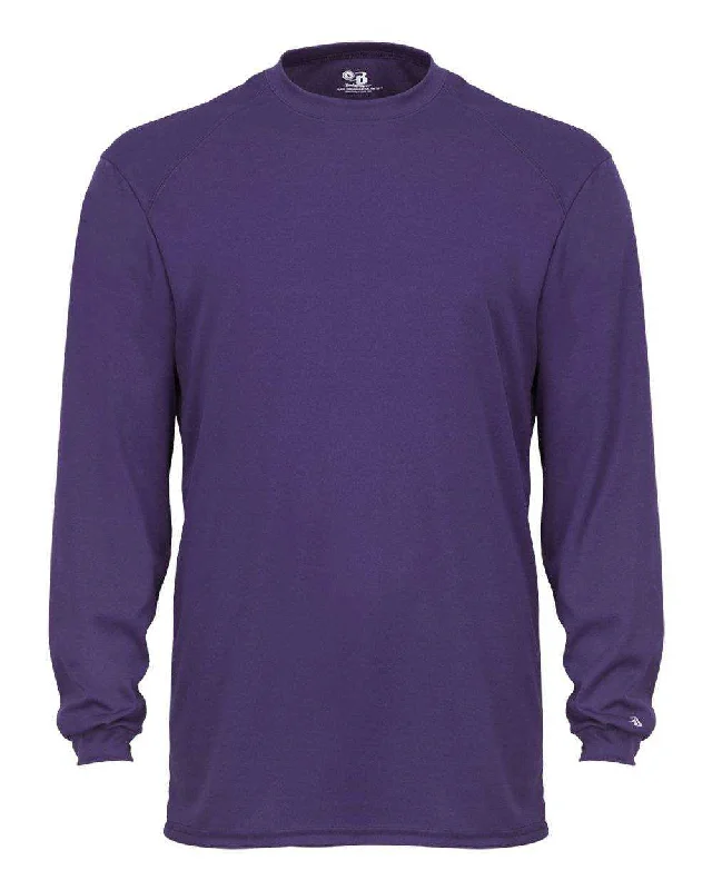 Badger Sport 4104 B-Core Long Sleeve Tee - Purple