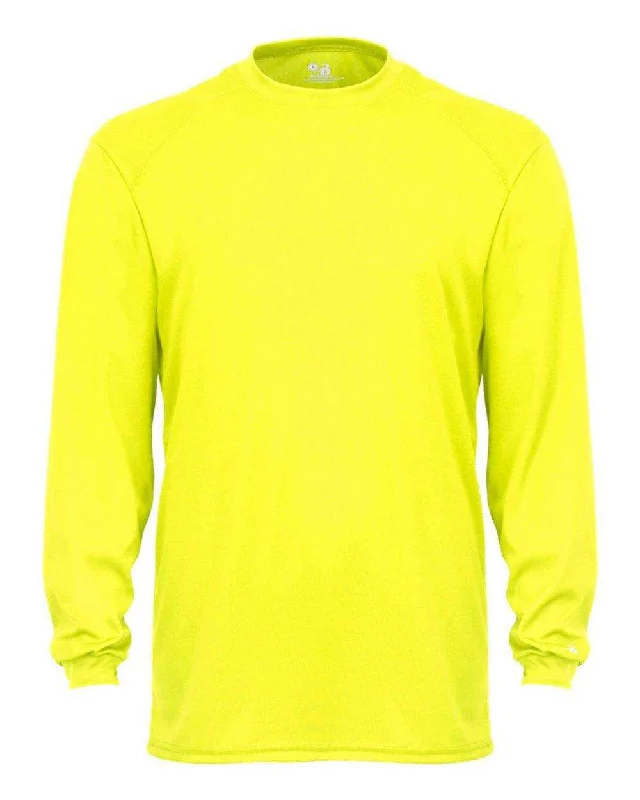 Badger Sport 4104 B-Core Long Sleeve Tee - Safety Yellow