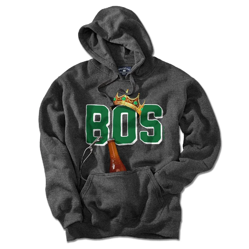 BOS Boston Crowned Basketball Champions Tailgater Hoodie