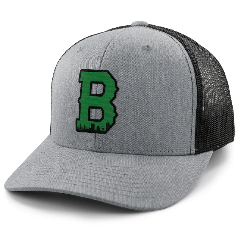 Boston B Green Skyline Classic Snapback Trucker