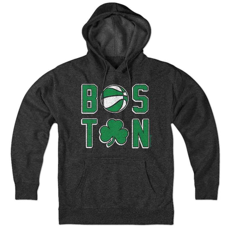 Boston Basketball Stacked Hoodie