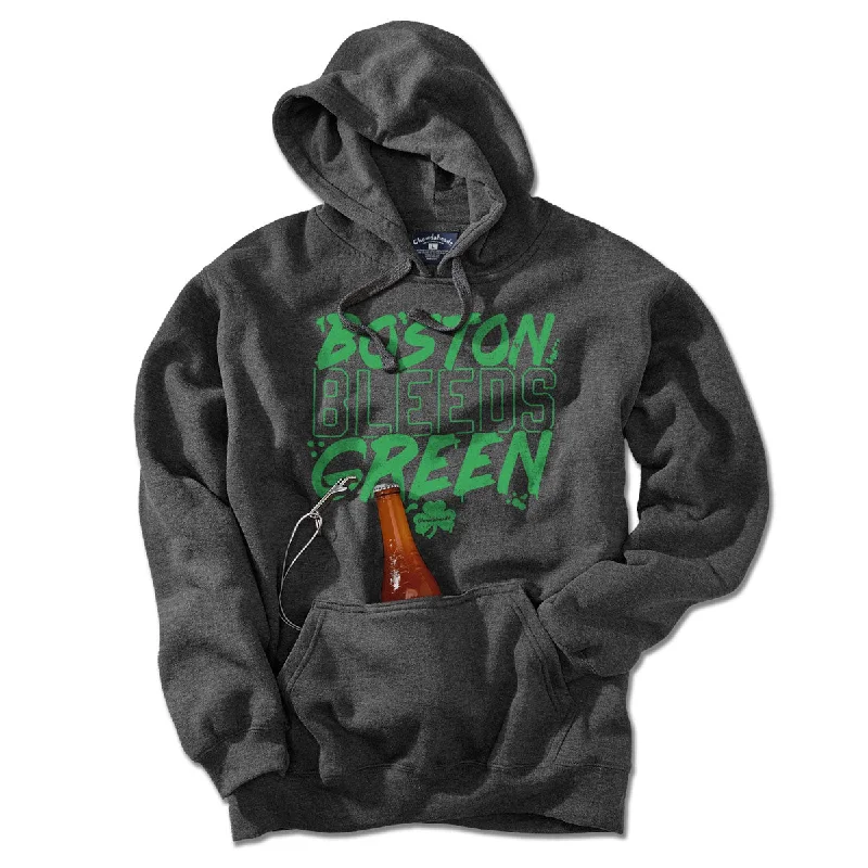 Boston Bleeds Green Tailgater Hoodie