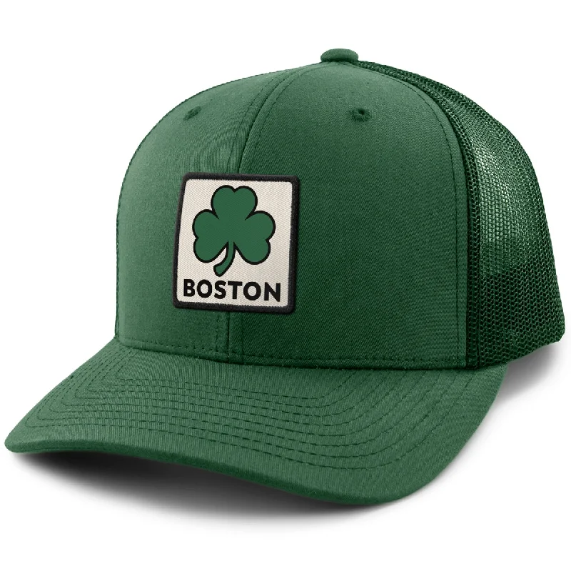 Boston Shamrock Printed Patch Classic Snapback Trucker