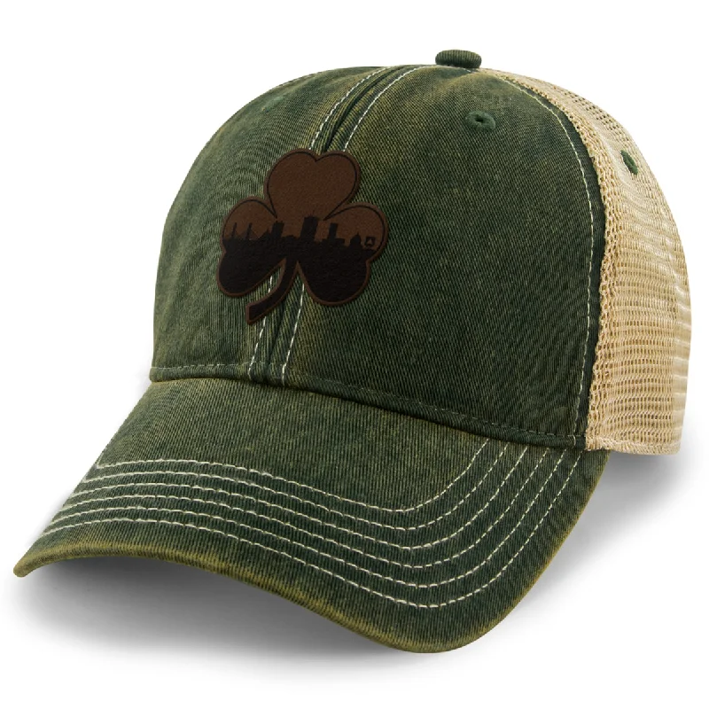 Boston Shamrock Skyline Leather Dirty Water Trucker