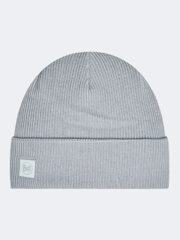 Buff Crossknit Solid Unisex Lifestyle Beanie Light Grey