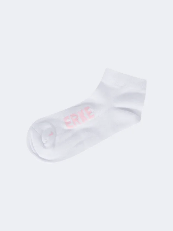 Erke Flat Women Training Sock White/Pink