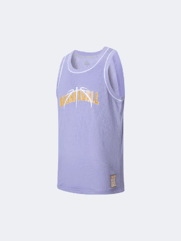 Erke Jersey Sea Men Basketball T-Shirt Mist Purple