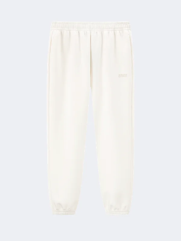 Erke Knitted Cropped Women Lifestyle Pant Glacier White