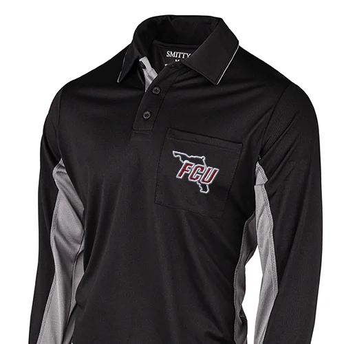 FCU Logo Black Pro Flex Long Sleeve Umpire Shirts