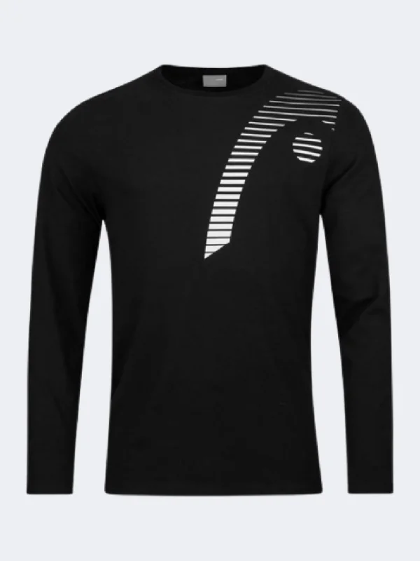 Head Club 22 Cliff Men Tennis Long Sleeve Black/White