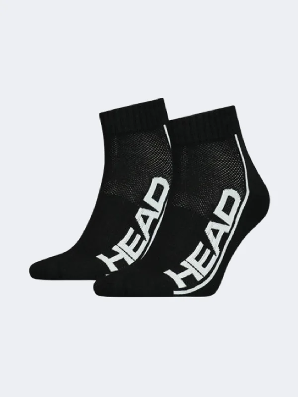 Head Tennis 2P Stripe Quarter Men Tennis Sock Black/White