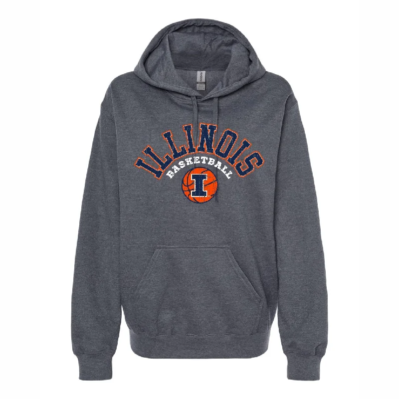 Illinois Fighting Illini Men's Arch Around Basketball Hoodie